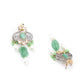 Rajwada Women Green And White Long Necklace Set