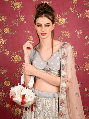 Rajwada Women White Pearl Embellished Bridal Potli Bag