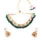 Rajwada Women Green Cluster Beads Choker Necklace Set