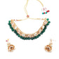 Rajwada Women Green Cluster Beads Choker Necklace Set