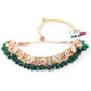 Rajwada Women Green Cluster Beads Choker Necklace Set