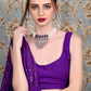 Rajwada Women Dark Blue Faux Stones Necklace