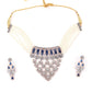 Rajwada Women Dark Blue Faux Stones Necklace