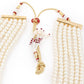 Rajwada White Multiple Layered Pearls Long Necklace Set For Women