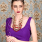 Rajwada Women White And Red Choker Necklace Set