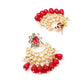 Rajwada Women White And Red Choker Necklace Set