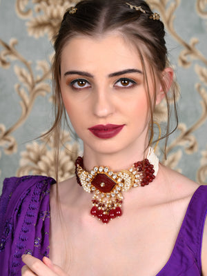 Rajwada Women Designer Choker Necklace Set
