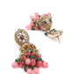 Rajwada Women Antique Style Bridal Green Long Necklace Set