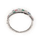 Rajwada Women Silver And Multicolored Imitation Cuff Bracelet