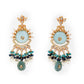 Rajwada Women Blue Peacock Dangler Earrings