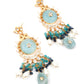 Rajwada Women Blue Peacock Dangler Earrings