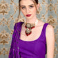 Rajwada Women Green And Red Choker Necklace Set