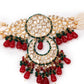 Rajwada Women Green And Red Choker Necklace Set