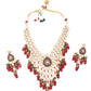 Rajwada Women White Choker Necklace Set