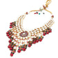 Rajwada Women White Choker Necklace Set