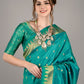 Rajwada Women Pink And Green Long Necklace Set