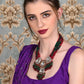 Rajwada Women Red And Green Beads Choker Necklace Set
