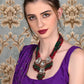 Rajwada Women Red And Green Beads Choker Necklace Set