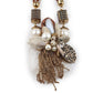 Rajwada Women Brown And White Long Necklace Set