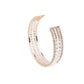 Rajwada Women Gold Imitation And White Stone Studded Mixed Metal Bracelet
