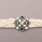 Rajwada Women Green And White Choker Necklace Set
