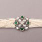 Rajwada Women Green And White Choker Necklace Set