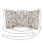 Rajwada Women Silver Embellished Cutdana Clutch Bag