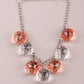 Rajwada Women Dazzling Peach And White Big Beads Necklace