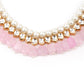 Rajwada Women Pink And White Long Necklace Set