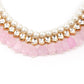 Rajwada Women Pink And White Long Necklace Set