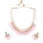 Rajwada Women Pink And White Long Necklace Set