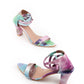 Rajwada Women Multicolored Block Heel Sandals
