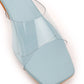 Rajwada Women Solid Blue Square Toe Block Heel Sandals