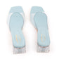 Rajwada Women Solid Blue Square Toe Block Heel Sandals