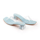 Rajwada Women Solid Blue Square Toe Block Heel Sandals