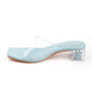 Rajwada Women Solid Blue Square Toe Block Heel Sandals