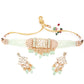 Rajwada Women Sea Green Choker Necklace Set