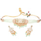 Rajwada Women Sea Green Choker Necklace Set