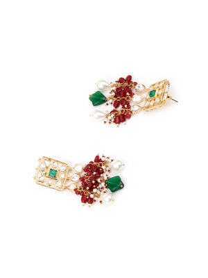 Rajwada Women Multicolored Stone Studded Choker Necklace Set