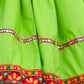 Rajwada Green Embroidered Cotton Semi Stitched Lehenga With Unstitched Blouse For Women