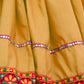 Rajwada Mustard Embroidered Cotton Semi Stitched Lehenga With Unstitched Blouse For Women
