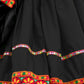 Rajwada Black Embroidered Cotton Semi Stitched Lehenga With Unstitched Blouse For Women
