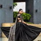 Rajwada Black Printed Cotton Stitched Lehenga With Stitched Blouse For Women
