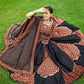 Rajwada Black And Maroon Printed Cotton Stitched Lehenga With Blouse For Women