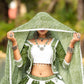 Rajwada Green And White Printed Cotton Stitched Lehenga With Blouse For Women