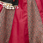 Rajwada Magenta And Maroon Printed Cotton Stitched Lehenga With Blouse For Women