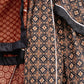 Rajwada Black And Maroon Printed Cotton Stitched Lehenga With Stitched Blouse And Dupatta For Women