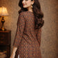 Rajwada Multicolor Silk Blend Printed Solid Kurti For Women