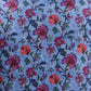 Rajwada Blue Silk Blend Floral Print Solid Kurti For Women