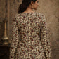 Rajwada Multicolor Silk Blend Floral Print Solid Kurti For Women